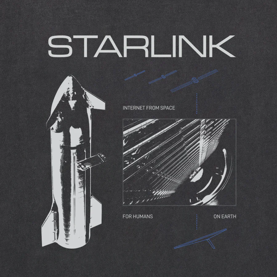 Starlink shirt graphic detail